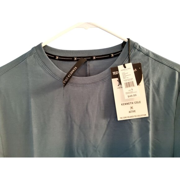 Kenneth Cole Mens Core Relaxed Fit  Tee With UPF 50+ Protection Size S Blue - Picture 2 of 4